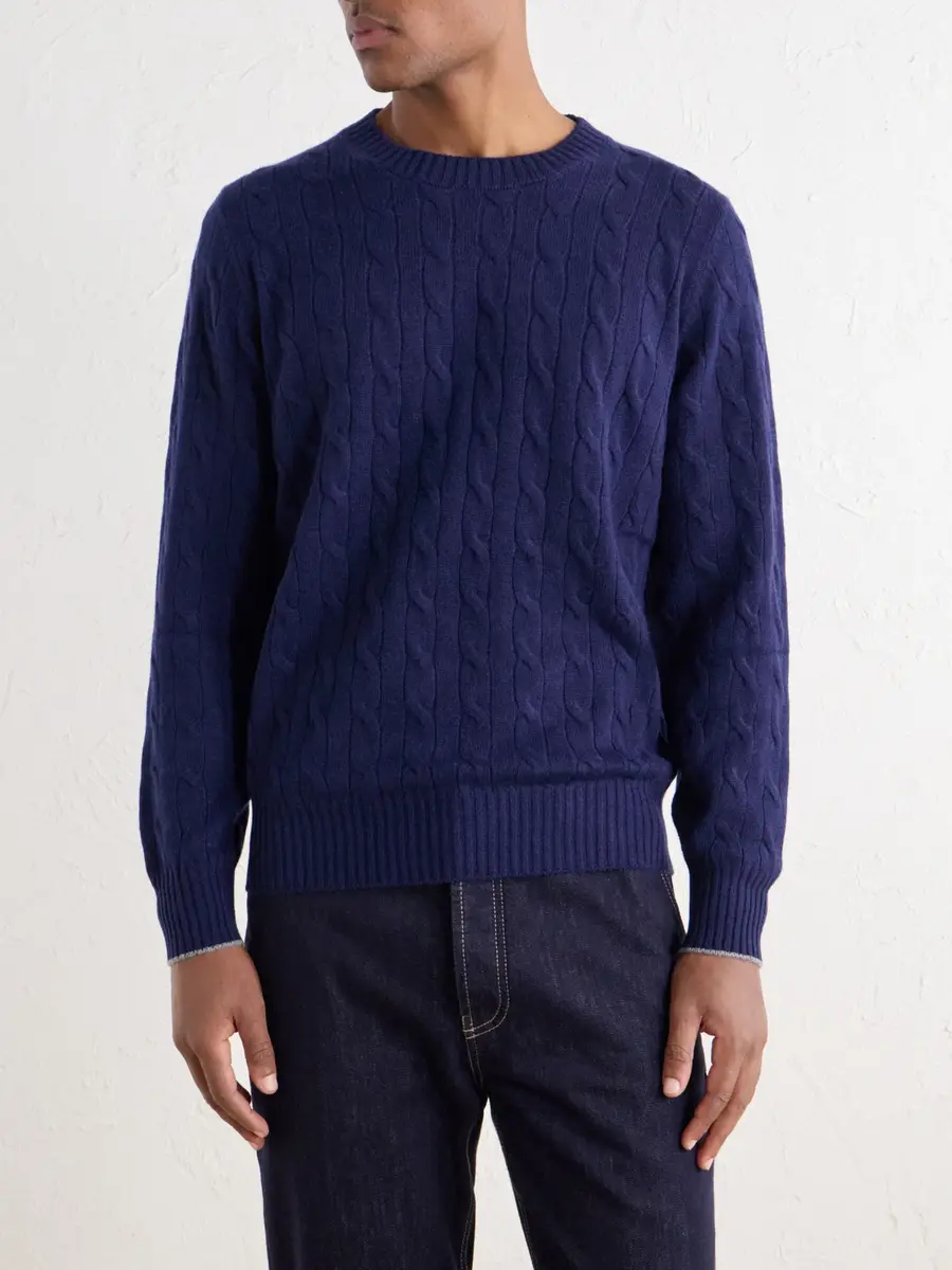 Brunello Cucinelli Cable-Knit Cashmere Sweater - Men | Thumbnail 3 Brunello Cucinelli Cable-Knit Cashmere Sweater - Men | Thumbnail 3