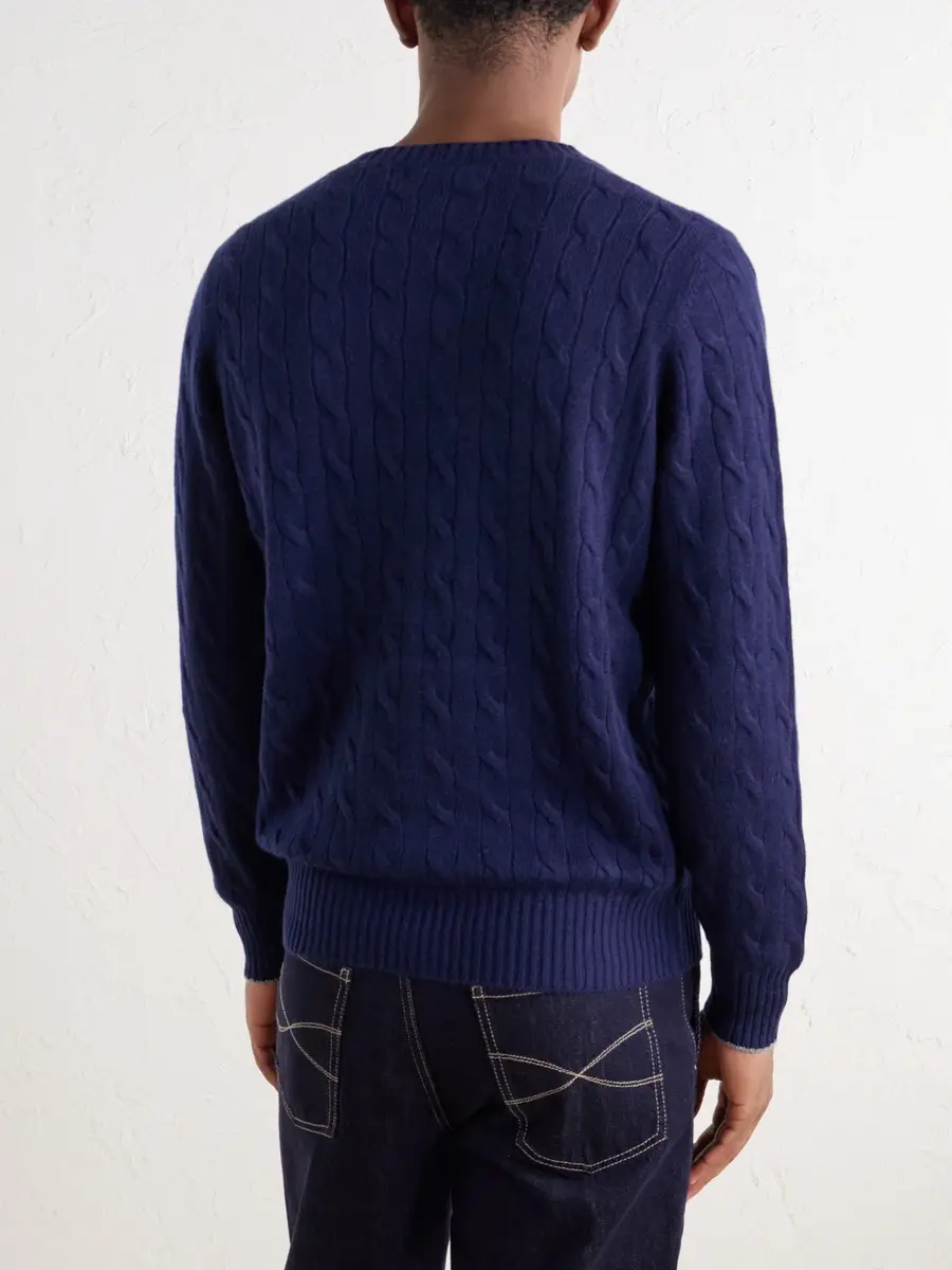 Brunello Cucinelli Cable-Knit Cashmere Sweater - Men | Thumbnail 4 Brunello Cucinelli Cable-Knit Cashmere Sweater - Men | Thumbnail 4
