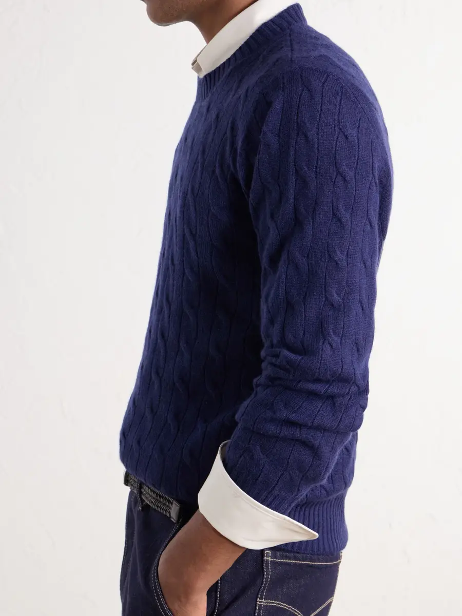 Brunello Cucinelli Cable-Knit Cashmere Sweater - Men | Thumbnail 5 Brunello Cucinelli Cable-Knit Cashmere Sweater - Men | Thumbnail 5