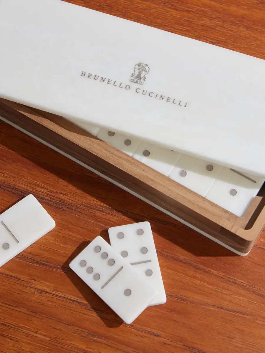 Brunello Cucinelli Walnut Wood and Krion® Portable Dominoes Set - Men | Thumbnail 3