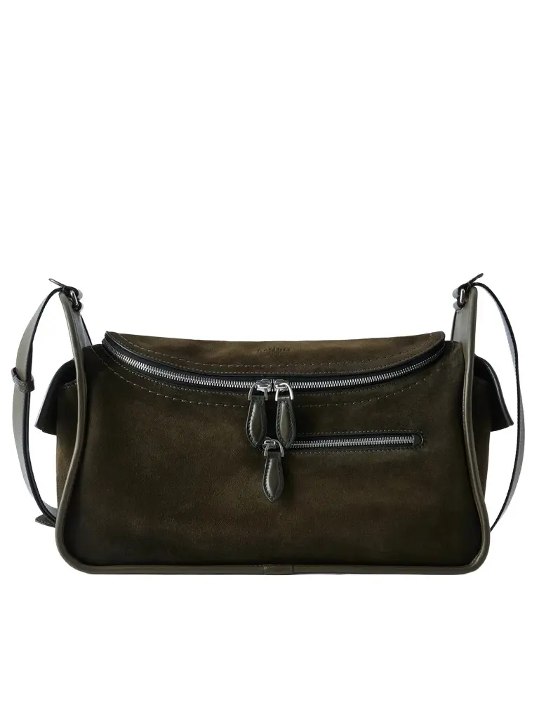 Berluti Périple Barrel Leather-Trimmed Suede Messenger Bag - Men