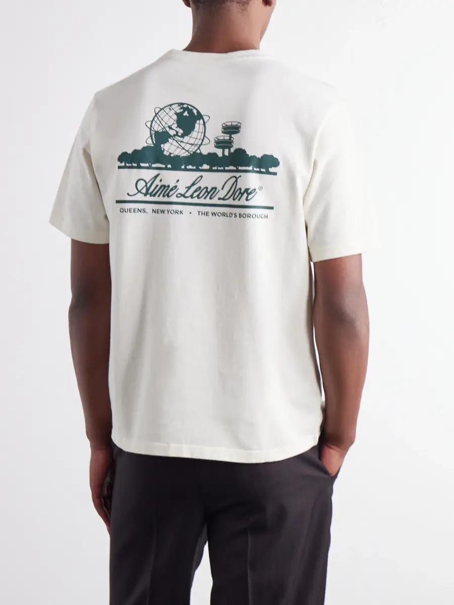 Aimé Leon Dore Unisphere Logo-Print Cotton-Jersey T-Shirt - Men | Thumbnail 4 Aimé Leon Dore Unisphere Logo-Print Cotton-Jersey T-Shirt - Men | Thumbnail 4