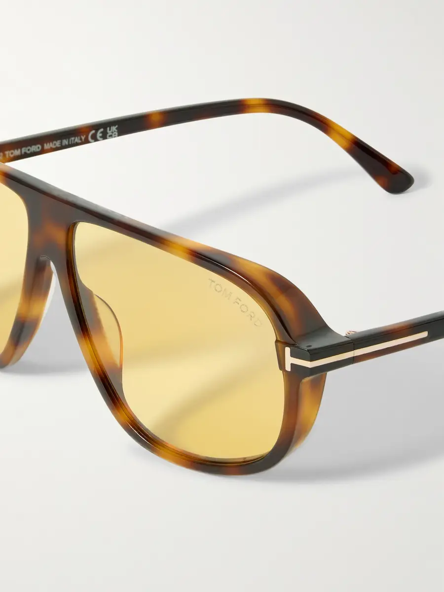 Tom Ford Guillame Aviator-Style Tortoiseshell Acetate Sunglasses - Men | Thumbnail 3 Tom Ford Guillame Aviator-Style Tortoiseshell Acetate Sunglasses - Men | Thumbnail 3