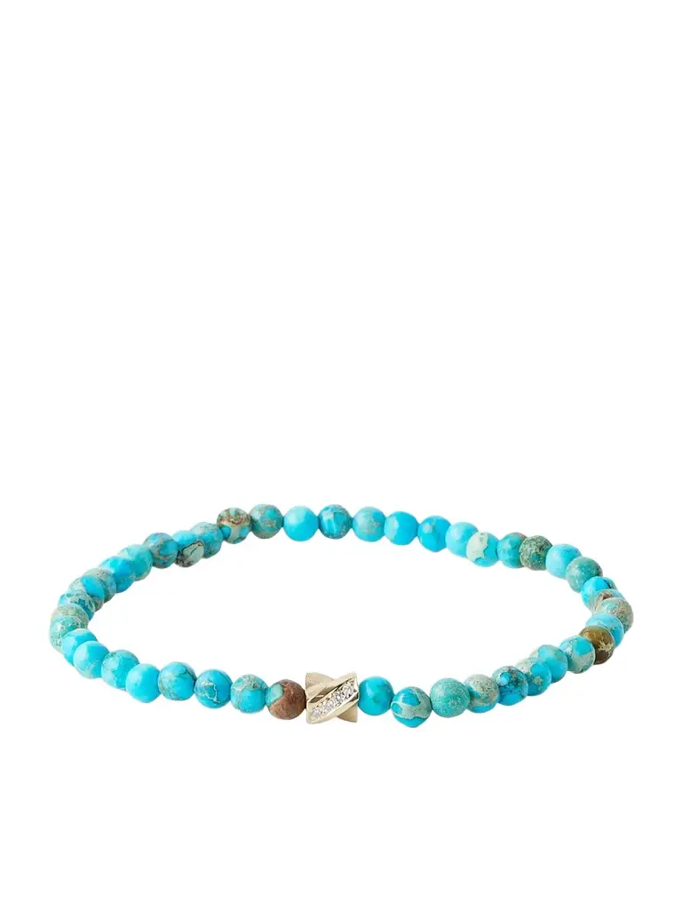 LUIS MORAIS 14-Karat Gold Ruby and Sapphire Bracelet - Men
