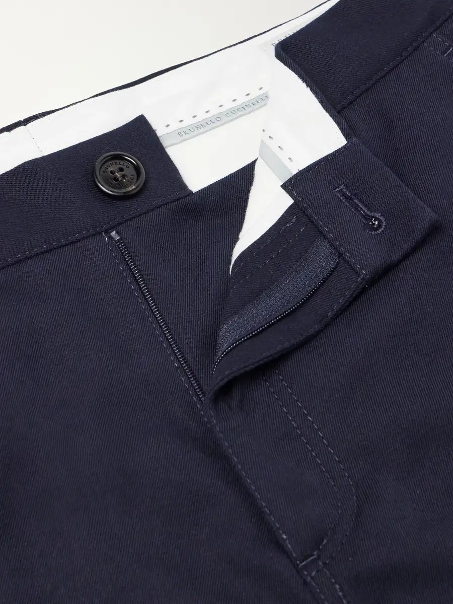 Brunello Cucinelli Tapered Cotton And Wool-Blend Twill Chinos - Men | Thumbnail 6 Brunello Cucinelli Tapered Cotton And Wool-Blend Twill Chinos - Men | Thumbnail 6