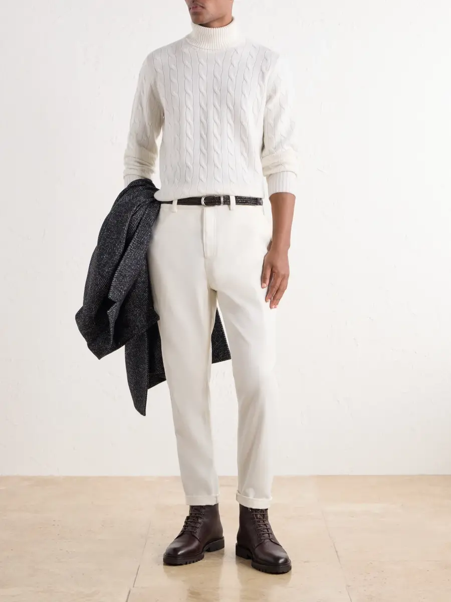 Brunello Cucinelli Cable-Knit Cashmere Rollneck Sweater - Men | Thumbnail 2 Brunello Cucinelli Cable-Knit Cashmere Rollneck Sweater - Men | Thumbnail 2