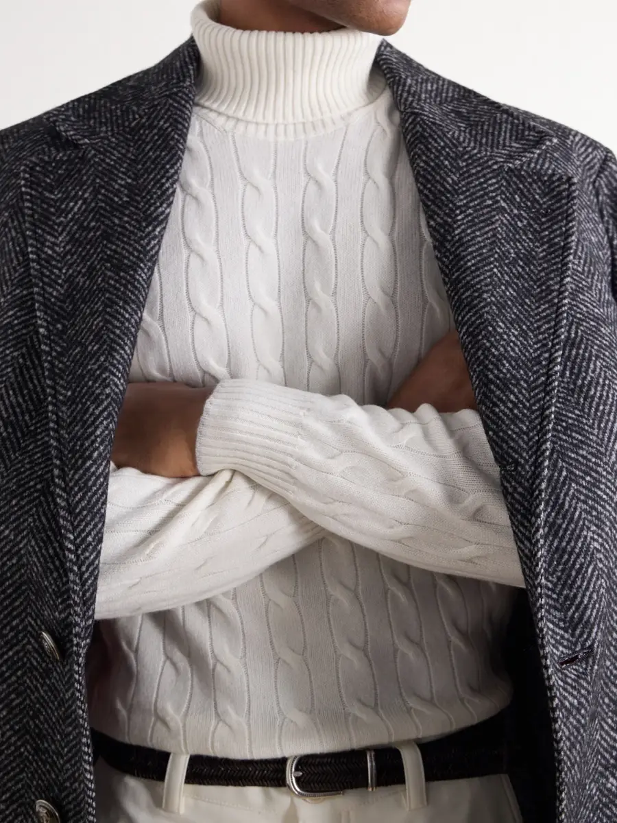 Brunello Cucinelli Cable-Knit Cashmere Rollneck Sweater - Men | Thumbnail 5 Brunello Cucinelli Cable-Knit Cashmere Rollneck Sweater - Men | Thumbnail 5