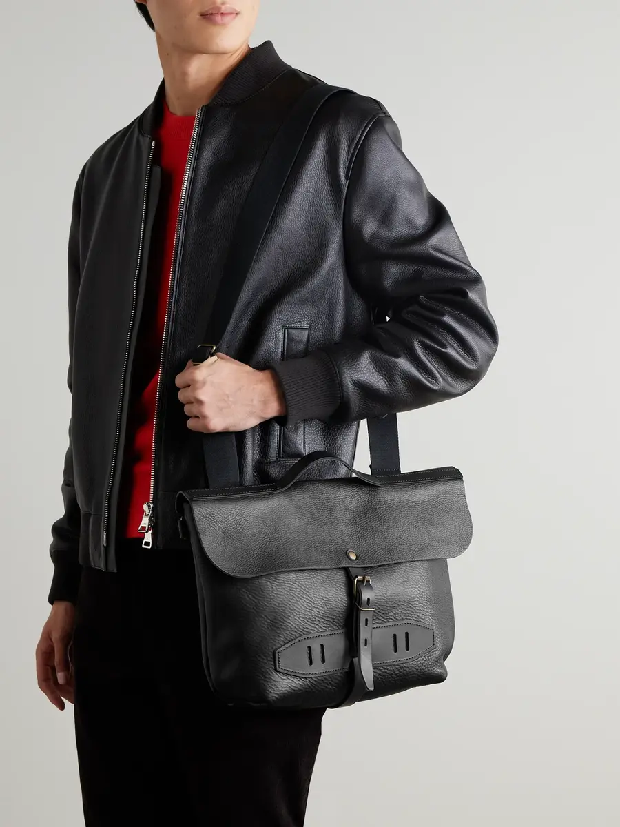 Bleu de Chauffe Lucien Full-Grain Leather Messenger Bag - Men | Thumbnail 2 Bleu de Chauffe Lucien Full-Grain Leather Messenger Bag - Men | Thumbnail 2