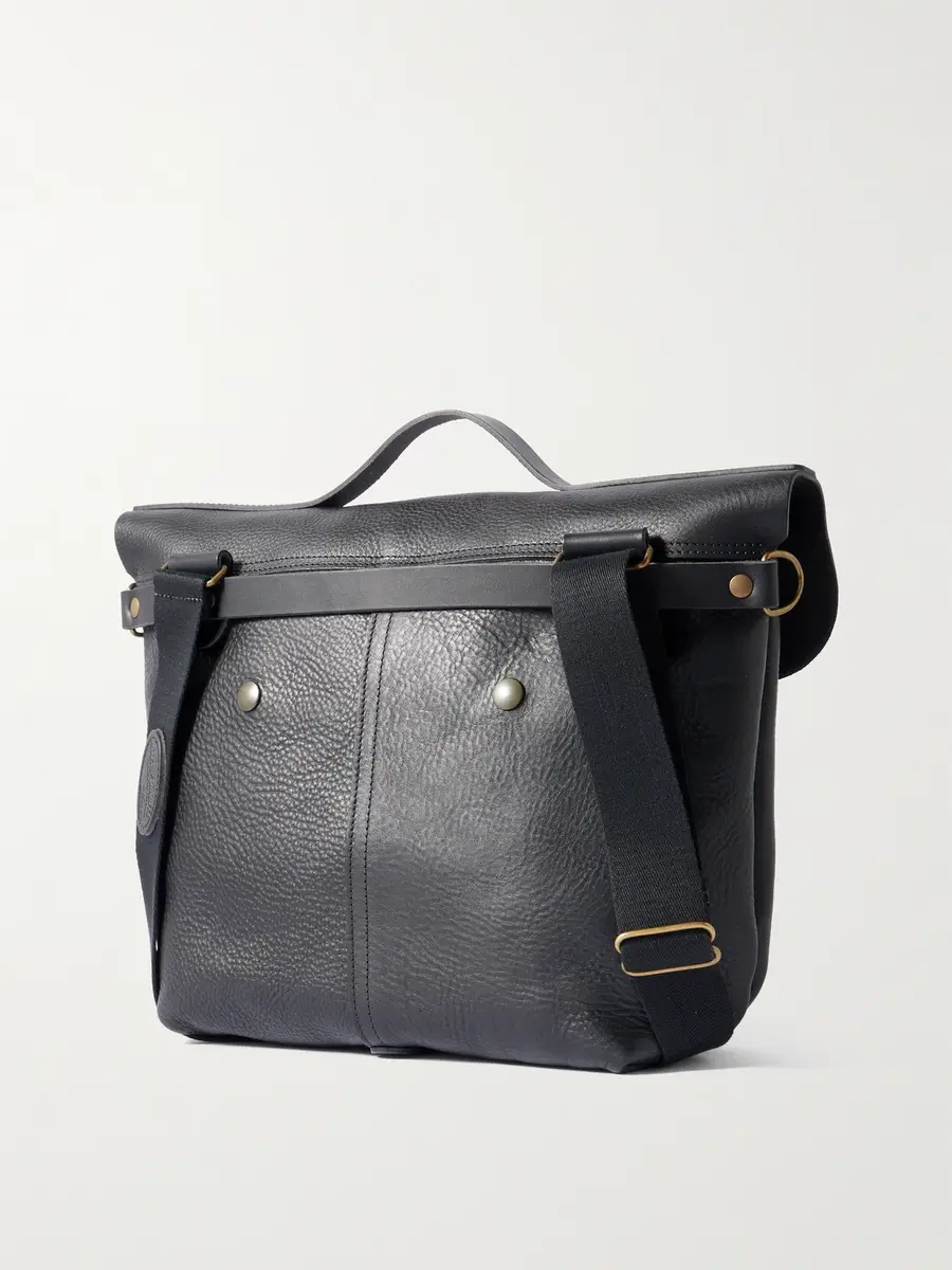 Bleu de Chauffe Lucien Full-Grain Leather Messenger Bag - Men | Thumbnail 3 Bleu de Chauffe Lucien Full-Grain Leather Messenger Bag - Men | Thumbnail 3