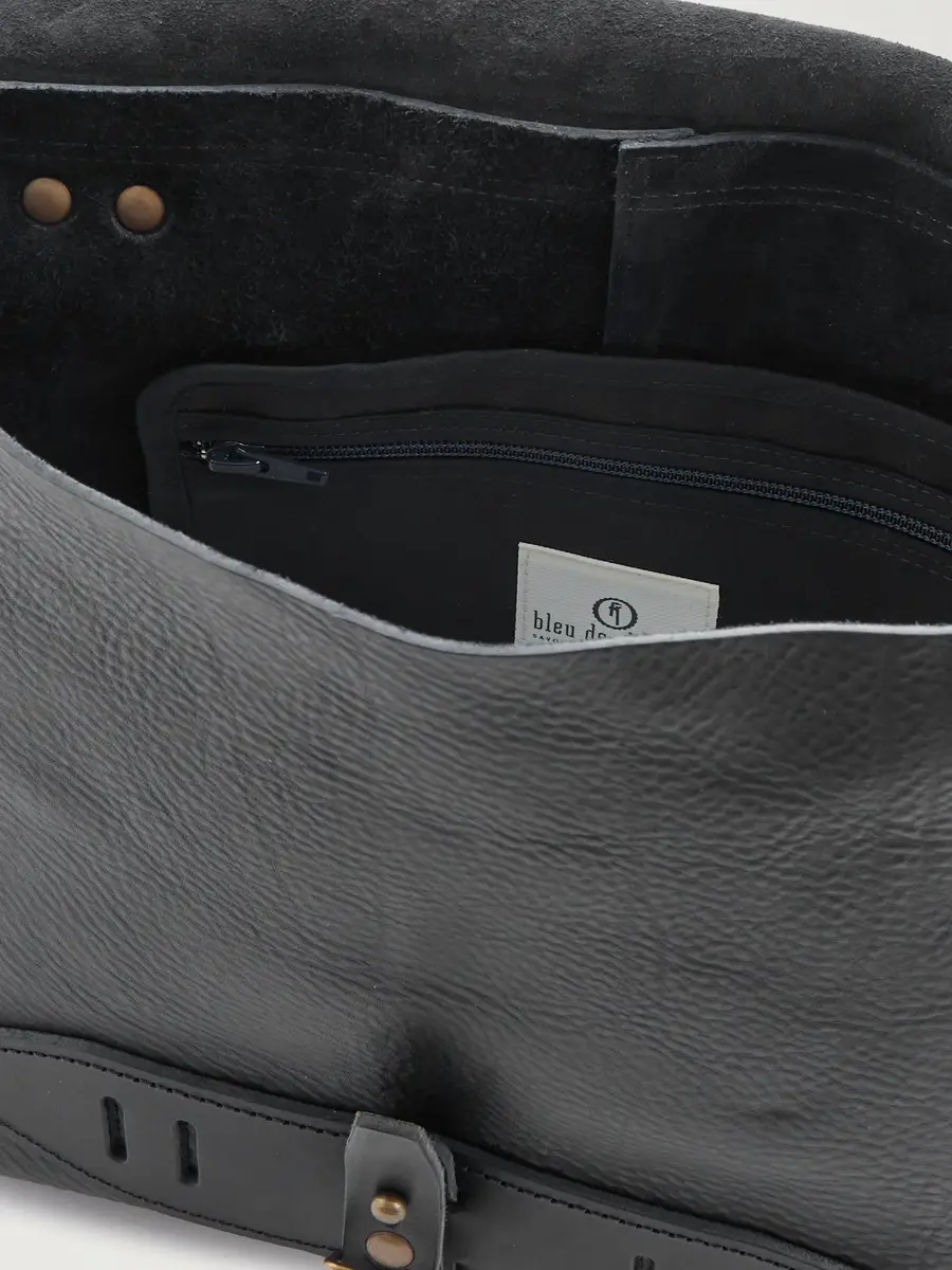 Bleu de Chauffe Lucien Full-Grain Leather Messenger Bag - Men | Thumbnail 5 Bleu de Chauffe Lucien Full-Grain Leather Messenger Bag - Men | Thumbnail 5