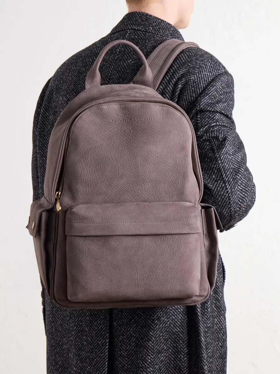 Brunello Cucinelli Nubuck Backpack - Men | Thumbnail 3 Brunello Cucinelli Nubuck Backpack - Men | Thumbnail 3