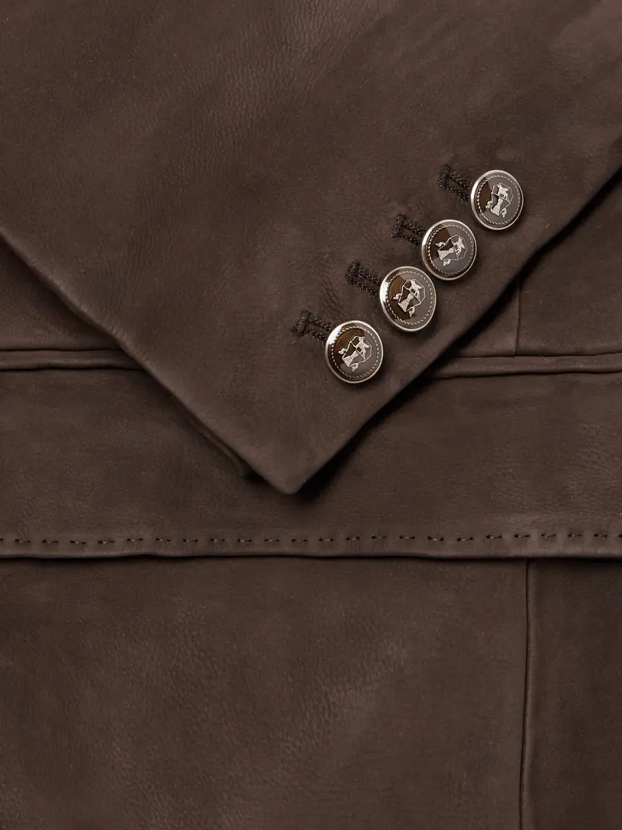Brunello Cucinelli Paneled Pintucked Suede Blazer - Men | Thumbnail 6 Brunello Cucinelli Paneled Pintucked Suede Blazer - Men | Thumbnail 6