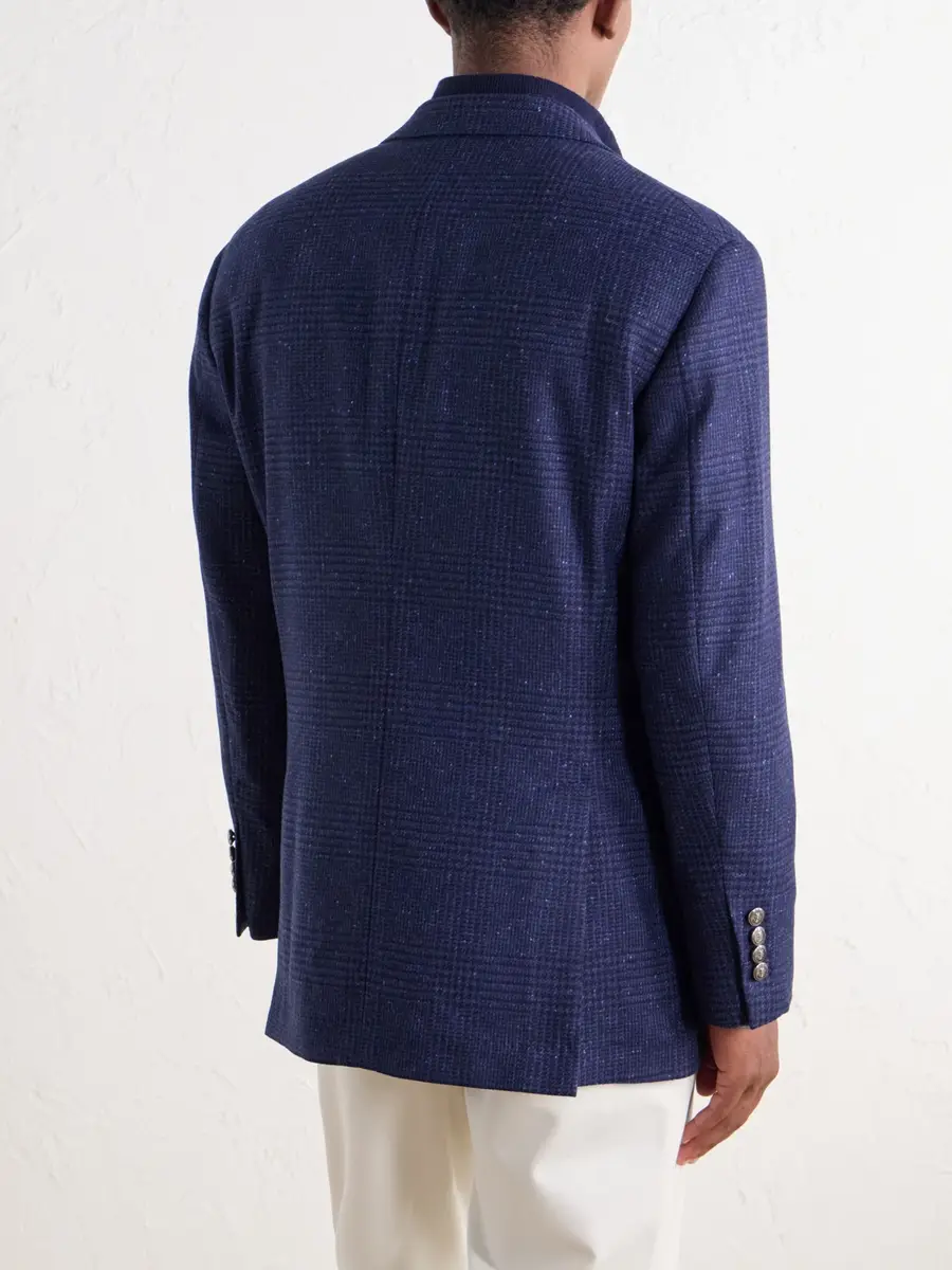 Brunello Cucinelli Prince of Wales Checked Wool and Cashmere-Blend Flannel Blazer - Men | Thumbnail 4 Brunello Cucinelli Prince of Wales Checked Wool and Cashmere-Blend Flannel Blazer - Men | Thumbnail 4