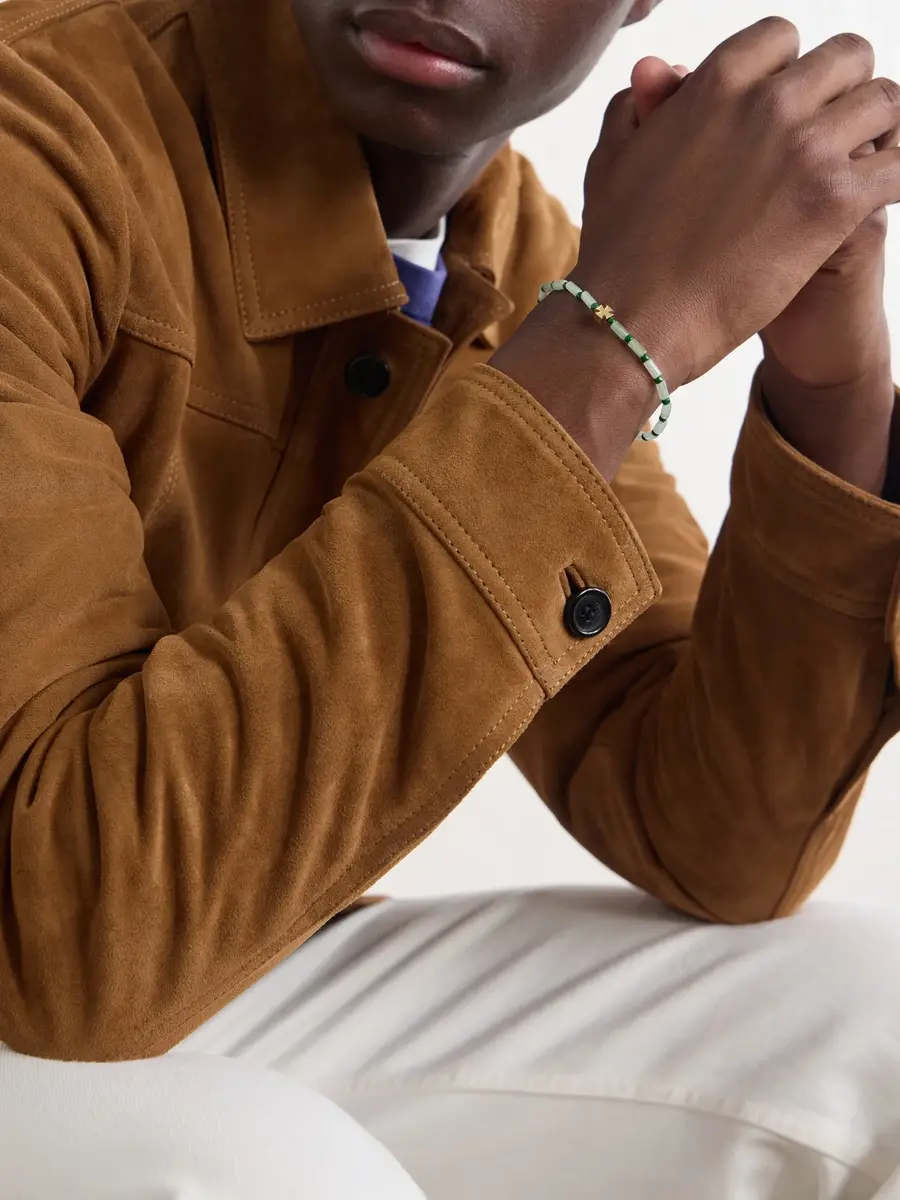 LUIS MORAIS 14-Karat Gold Aventurine Beaded Bracelet - Men | Thumbnail 2 LUIS MORAIS 14-Karat Gold Aventurine Beaded Bracelet - Men | Thumbnail 2
