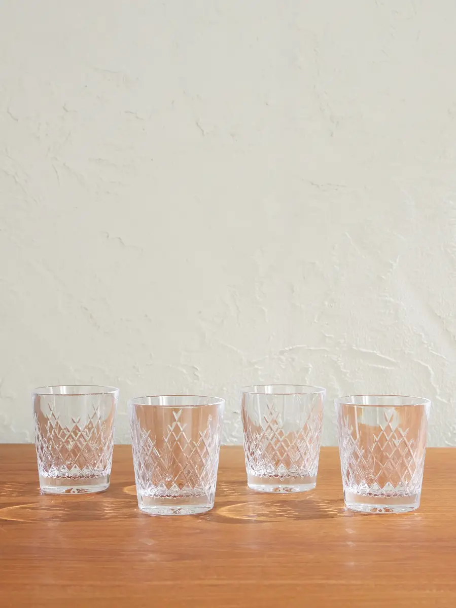 Soho Home Barwell Set of Four Crystal Rocks Glasses - Men