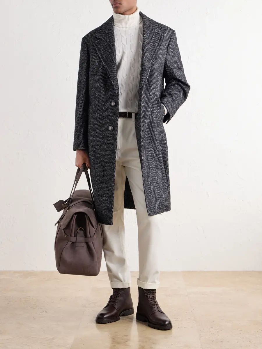 Brunello Cucinelli Herringbone Twill Coat - Men | Thumbnail 2