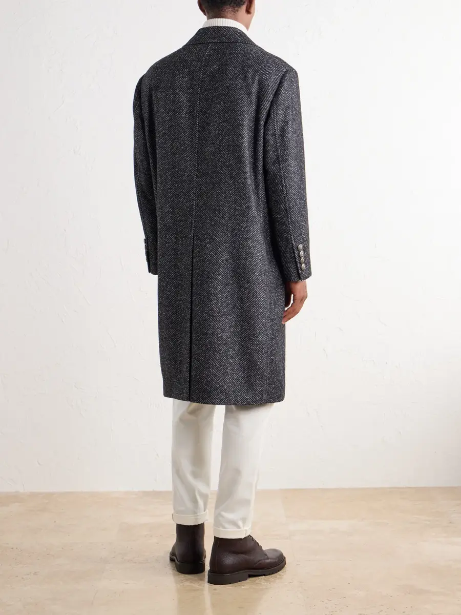 Brunello Cucinelli Herringbone Twill Coat - Men | Thumbnail 4