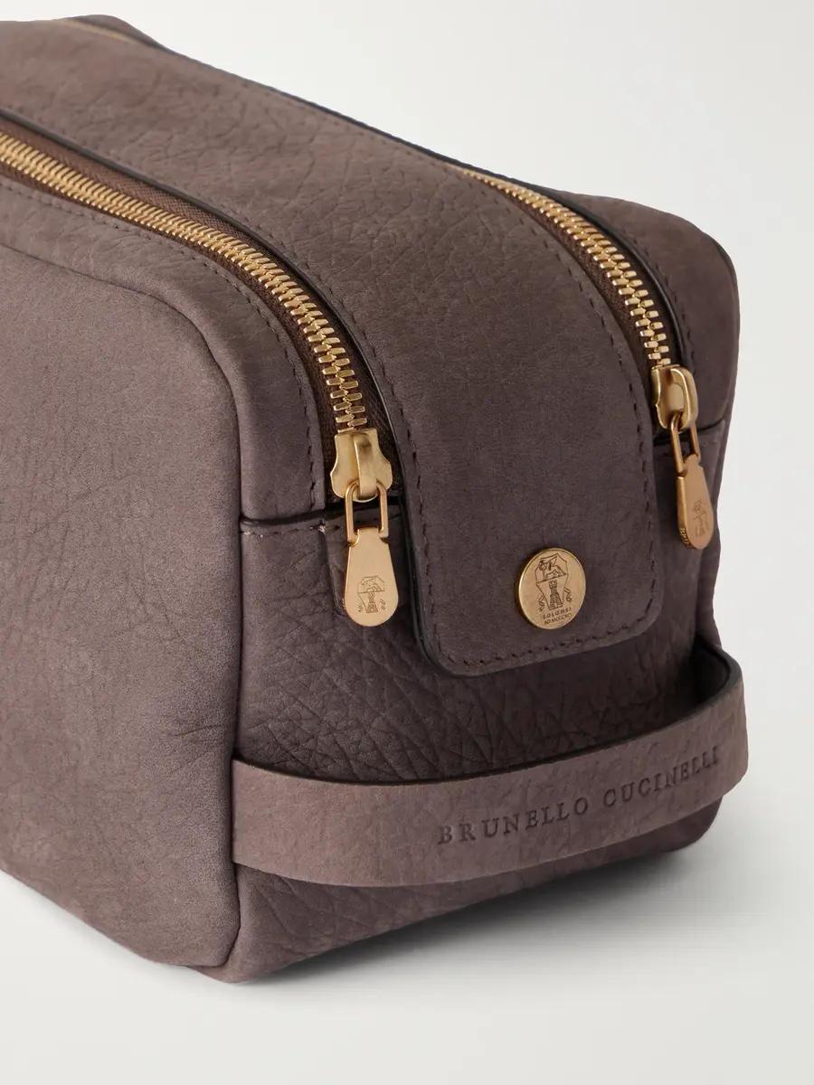 Brunello Cucinelli Full-Grain Leather Wash Bag - Men | Thumbnail 3 Brunello Cucinelli Full-Grain Leather Wash Bag - Men | Thumbnail 3