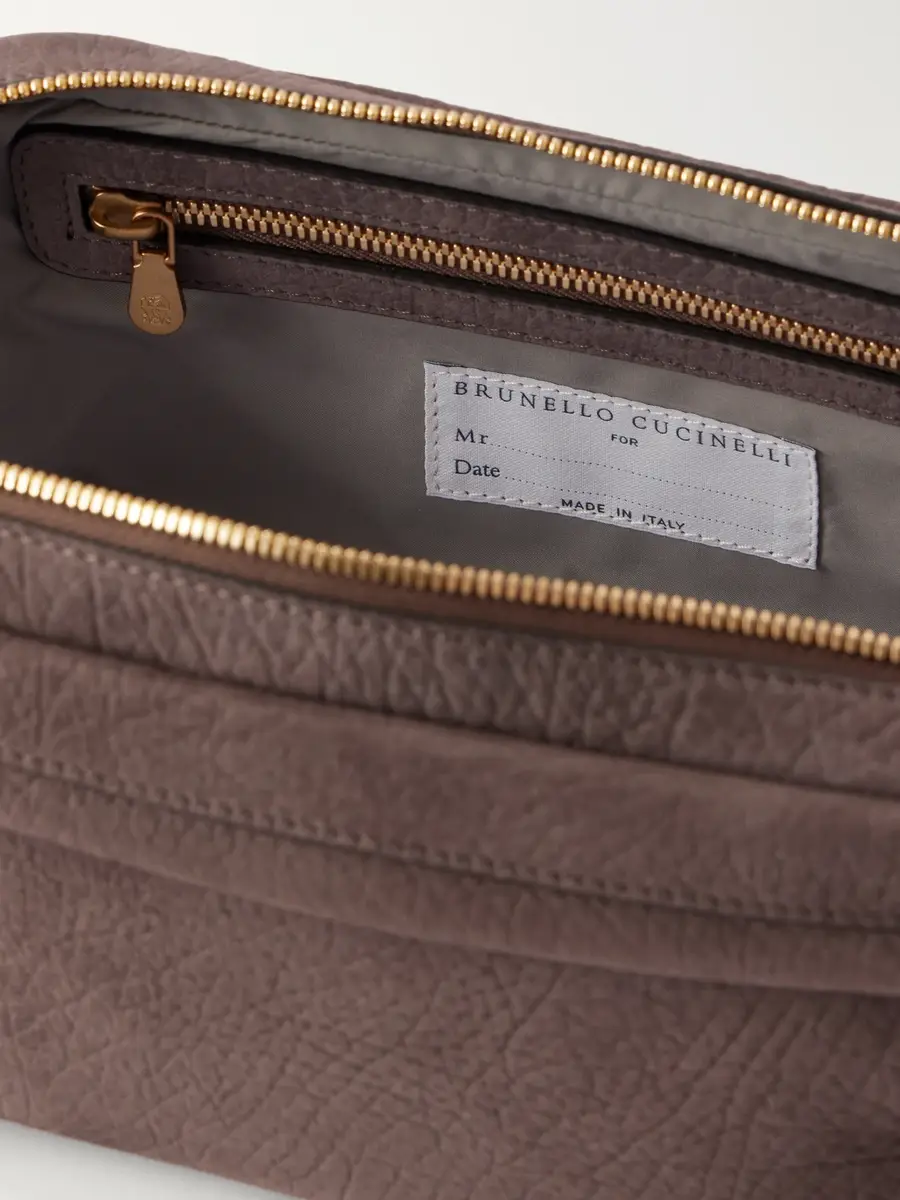 Brunello Cucinelli Full-Grain Leather Wash Bag - Men | Thumbnail 4 Brunello Cucinelli Full-Grain Leather Wash Bag - Men | Thumbnail 4