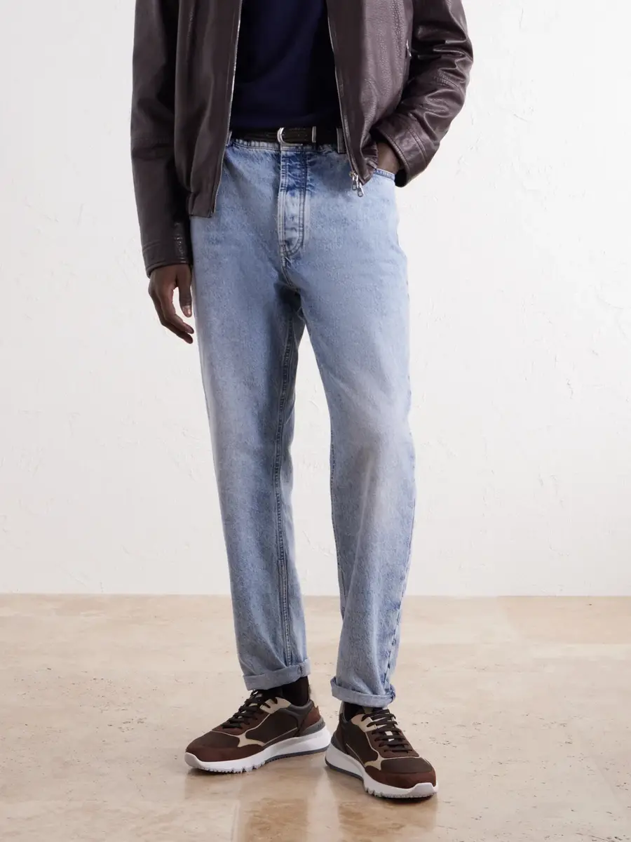 Brunello Cucinelli Leather and Suede Sneakers - Men | Thumbnail 2 Brunello Cucinelli Leather and Suede Sneakers - Men | Thumbnail 2