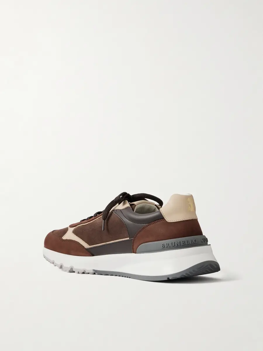 Brunello Cucinelli Leather and Suede Sneakers - Men | Thumbnail 4 Brunello Cucinelli Leather and Suede Sneakers - Men | Thumbnail 4