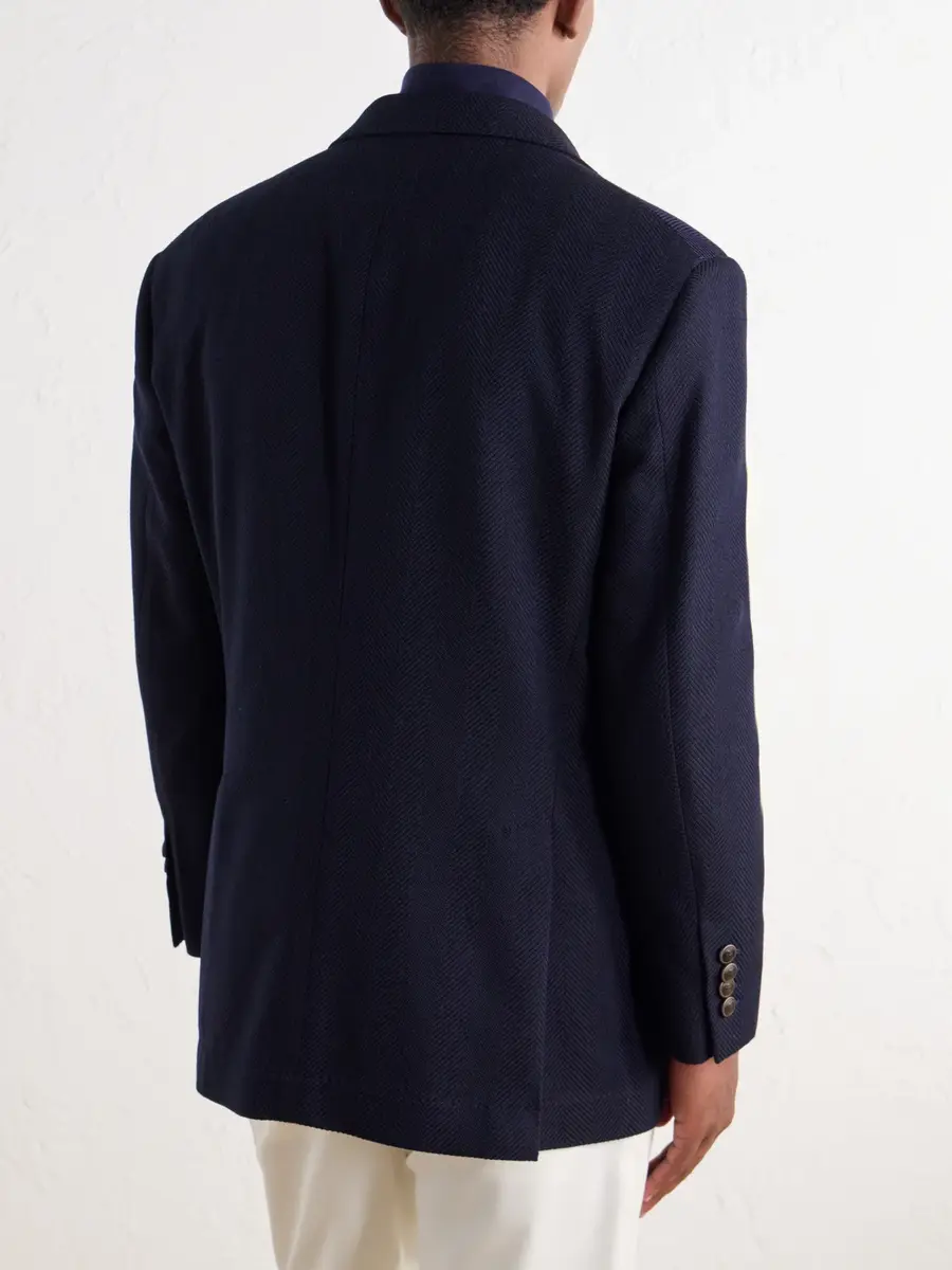 Brunello Cucinelli Herringbone Wool and Cotton-Blend Twill Jacket with Detachable Shell Liner - Men | Thumbnail 4 Brunello Cucinelli Herringbone Wool and Cotton-Blend Twill Jacket with Detachable Shell Liner - Men | Thumbnail 4