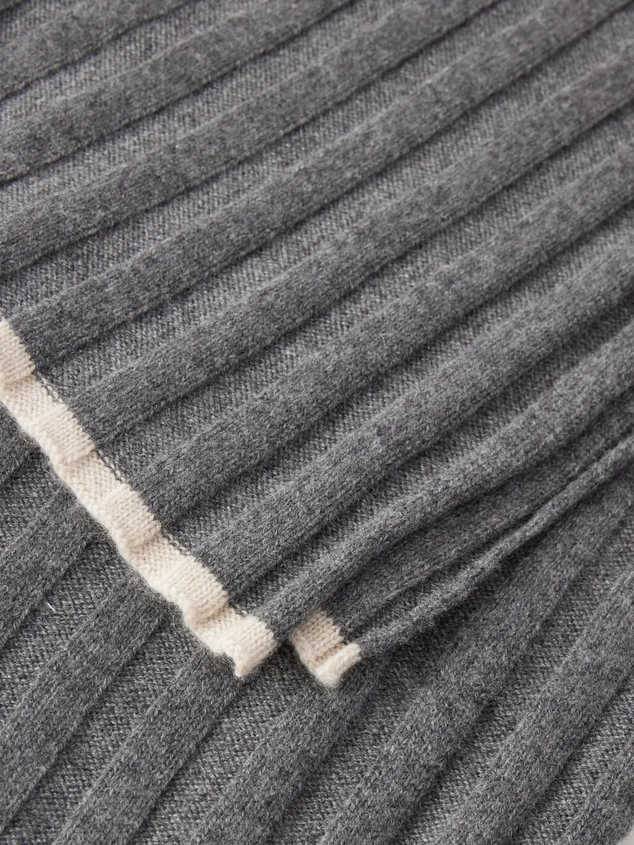 Brunello Cucinelli Ribbed Cashmere Scarf - Men | Thumbnail 4 Brunello Cucinelli Ribbed Cashmere Scarf - Men | Thumbnail 4
