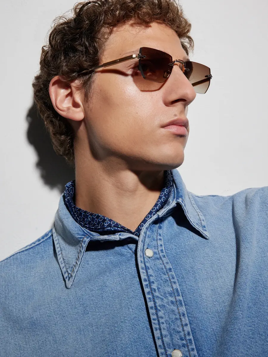 Sato Terebellum II Rimless Square-Frame Gold-Tone Titanium Sunglasses - Men | Thumbnail 2 Sato Terebellum II Rimless Square-Frame Gold-Tone Titanium Sunglasses - Men | Thumbnail 2