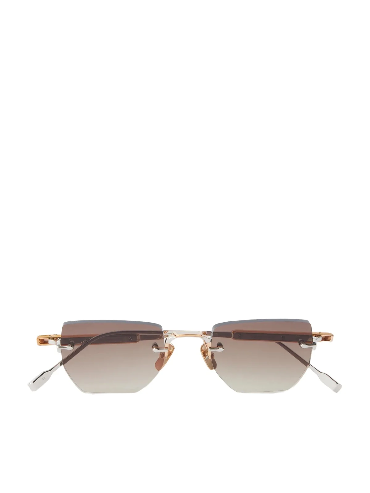 Sato Terebellum II Rimless Square-Frame Gold-Tone Titanium Sunglasses - Men