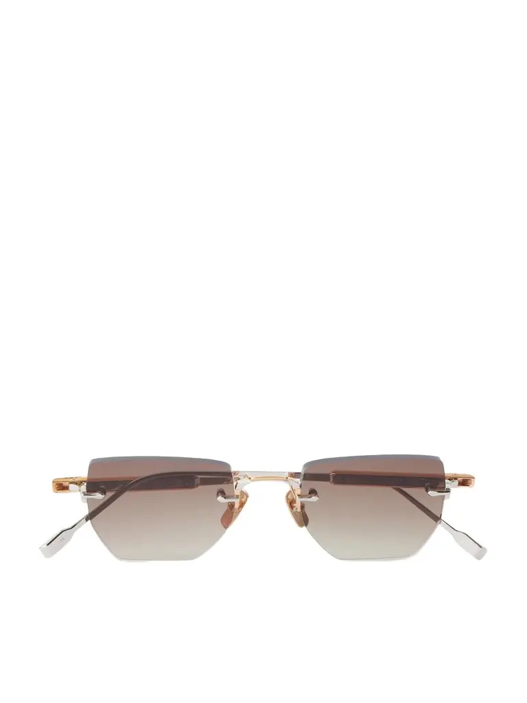 Sato Terebellum II Rimless Square-Frame Gold-Tone Titanium Sunglasses - Men