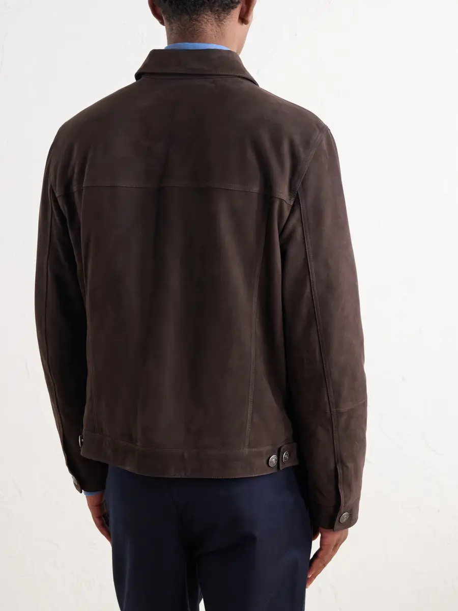 Brunello Cucinelli Pintucked Suede Jacket - Men | Thumbnail 4 Brunello Cucinelli Pintucked Suede Jacket - Men | Thumbnail 4