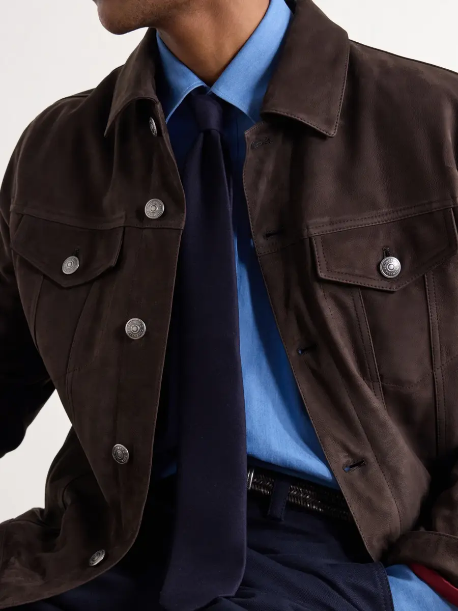 Brunello Cucinelli Pintucked Suede Jacket - Men | Thumbnail 5 Brunello Cucinelli Pintucked Suede Jacket - Men | Thumbnail 5