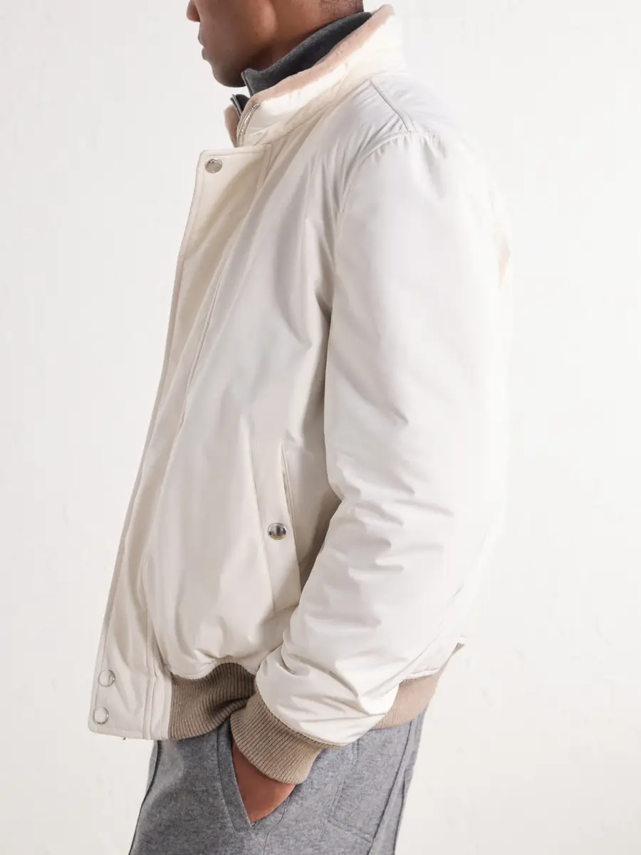 Brunello Cucinelli Rib-Trimmed Shell Blouson Jacket - Men | Thumbnail 5 Brunello Cucinelli Rib-Trimmed Shell Blouson Jacket - Men | Thumbnail 5