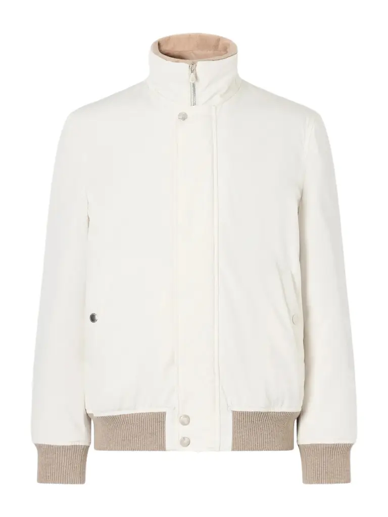 Brunello Cucinelli Rib-Trimmed Shell Blouson Jacket - Men