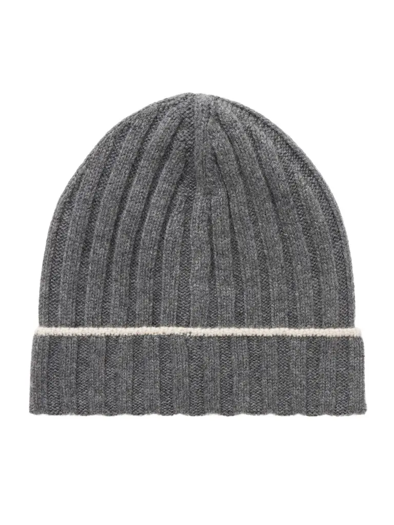 Ribbed Cashmere Beanie - Men Ribbed Cashmere Beanie - Men