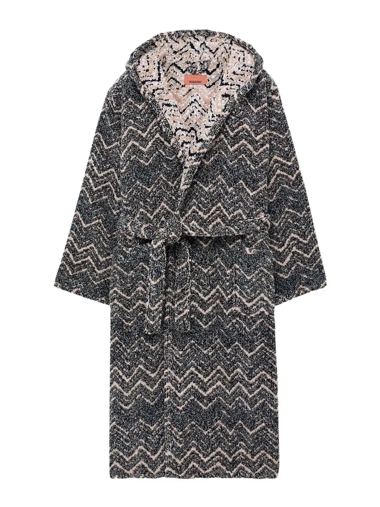 Missoni Home Striped Cotton-Terry Jacquard Hooded Robe - Men