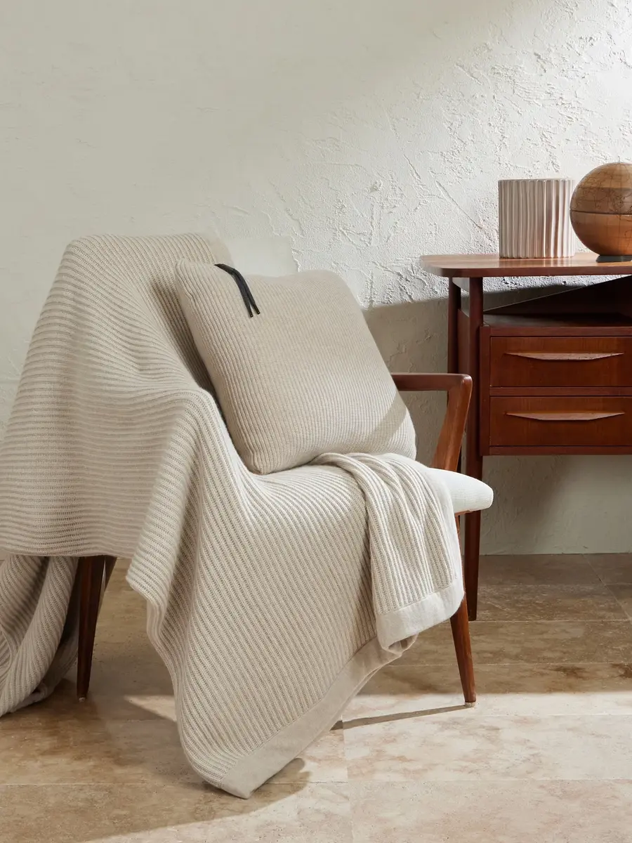 Brunello Cucinelli Ribbed Cashmere Blanket - Men | Thumbnail 2 Brunello Cucinelli Ribbed Cashmere Blanket - Men | Thumbnail 2