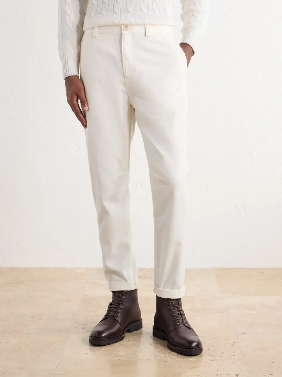Brunello Cucinelli Tapered Cotton And Wool-Blend Twill Chinos - Men | Thumbnail 3 Brunello Cucinelli Tapered Cotton And Wool-Blend Twill Chinos - Men | Thumbnail 3