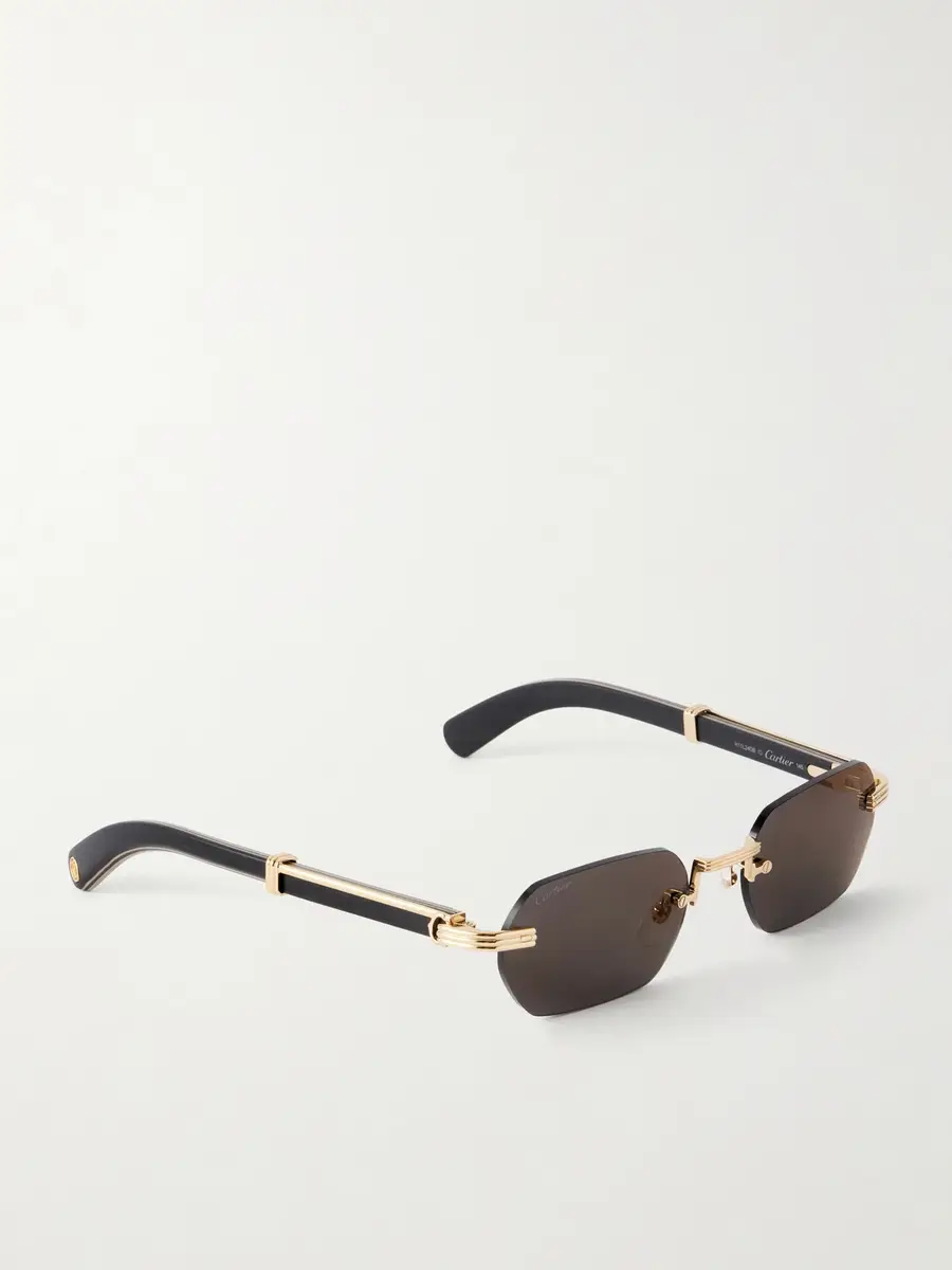 Cartier Eyewear Première de Cartier Square-Frame Gold-Tone Metal and Acetate Sunglasses - Men | Thumbnail 4 Cartier Eyewear Première de Cartier Square-Frame Gold-Tone Metal and Acetate Sunglasses - Men | Thumbnail 4