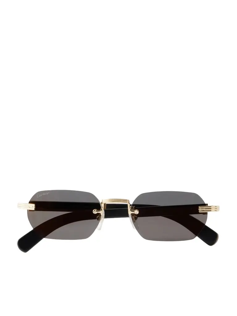 Cartier Eyewear Première de Cartier Square-Frame Gold-Tone Metal and Acetate Sunglasses - Men