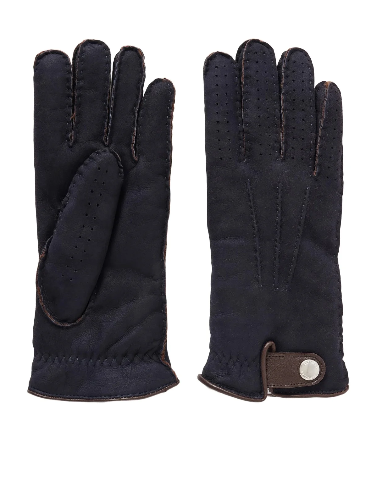 Brunello Cucinelli Leather-Trimmed Suede Gloves - Men
