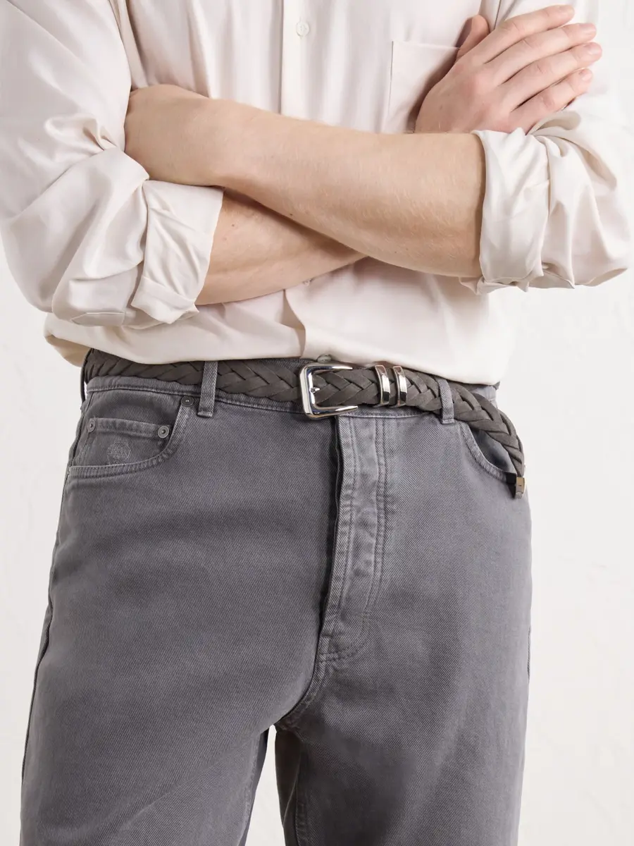 Brunello Cucinelli 2.5cm Woven Suede Belt - Men | Thumbnail 2 Brunello Cucinelli 2.5cm Woven Suede Belt - Men | Thumbnail 2