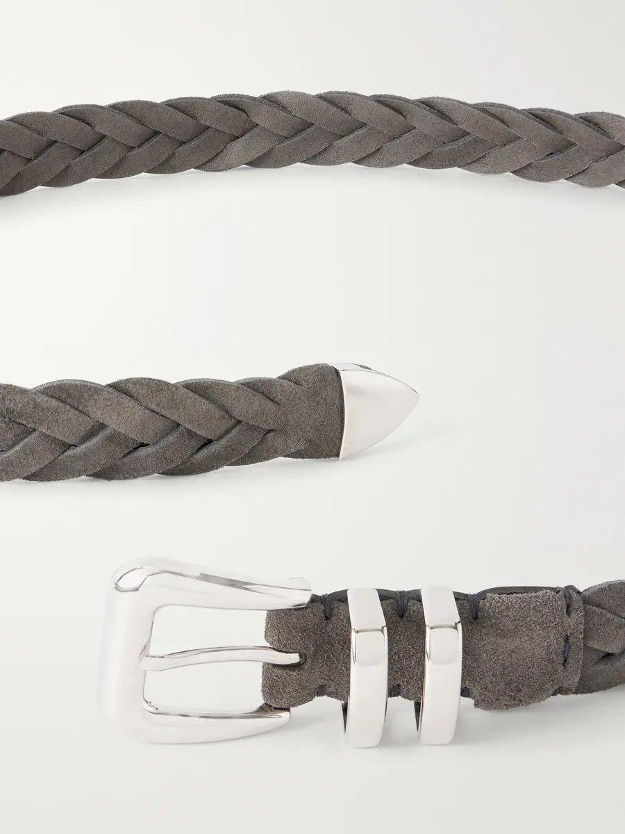 Brunello Cucinelli 2.5cm Woven Suede Belt - Men | Thumbnail 3 Brunello Cucinelli 2.5cm Woven Suede Belt - Men | Thumbnail 3