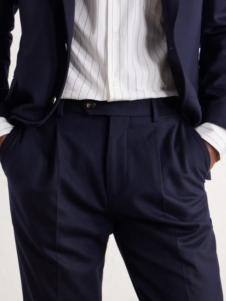 Brunello Cucinelli Straight-Leg Pleated Wool-Flannel Suit Trousers - Men | Thumbnail 5 Brunello Cucinelli Straight-Leg Pleated Wool-Flannel Suit Trousers - Men | Thumbnail 5