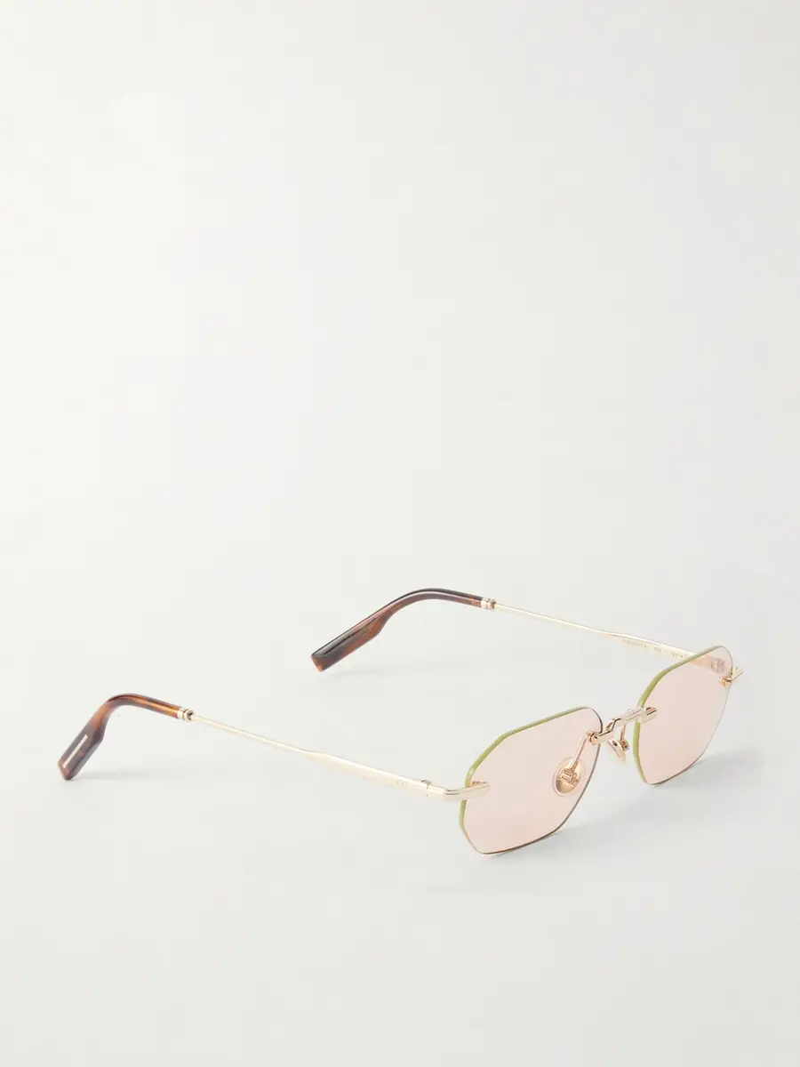 DIOR Eyewear DiorBlackSuit S19U Rimless Geometric Square-Frame Gold-Tone Metal Sunglasses - Men | Thumbnail 4 DIOR Eyewear DiorBlackSuit S19U Rimless Geometric Square-Frame Gold-Tone Metal Sunglasses - Men | Thumbnail 4
