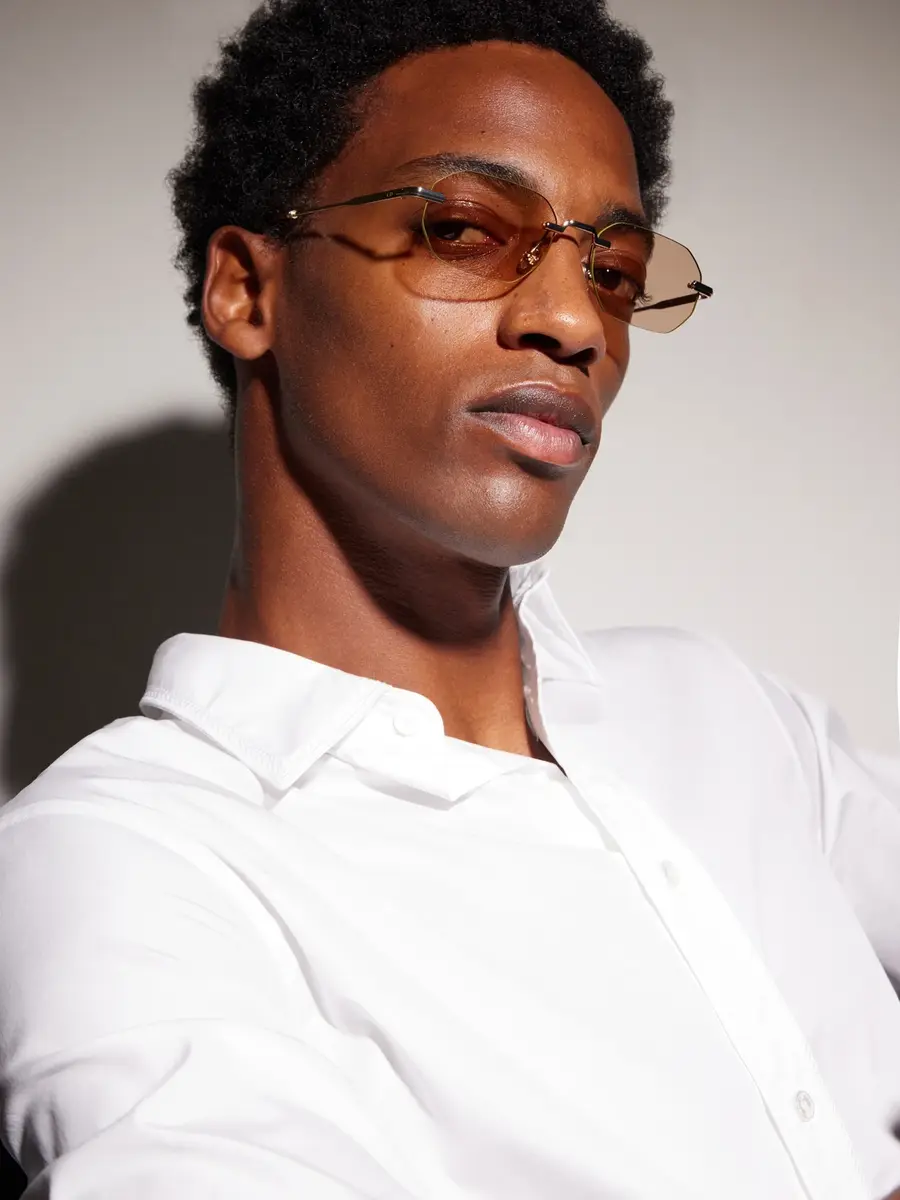 DIOR Eyewear DiorBlackSuit S19U Rimless Geometric Square-Frame Gold-Tone Metal Sunglasses - Men | Thumbnail 5 DIOR Eyewear DiorBlackSuit S19U Rimless Geometric Square-Frame Gold-Tone Metal Sunglasses - Men | Thumbnail 5