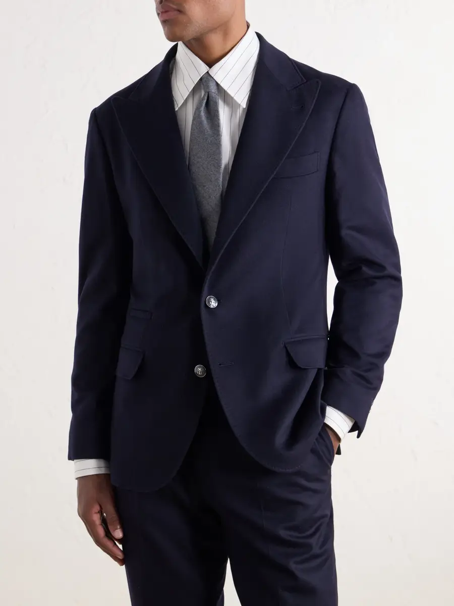 Brunello Cucinelli Wool-Felt Suit Jacket - Men | Thumbnail 3 Brunello Cucinelli Wool-Felt Suit Jacket - Men | Thumbnail 3