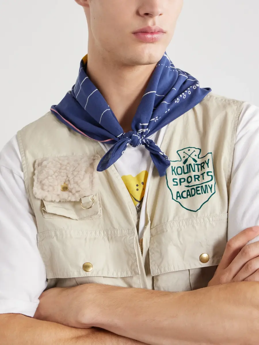 KAPITAL Fastcolor Printed Selvedge Cotton-Voile Bandana - Men | Thumbnail 2 KAPITAL Fastcolor Printed Selvedge Cotton-Voile Bandana - Men | Thumbnail 2