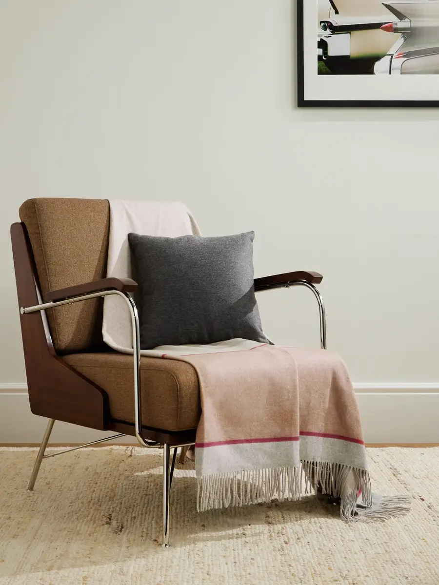 Brunello Cucinelli Fringed Colour-Block Silk Blanket - Men | Thumbnail 2 Brunello Cucinelli Fringed Colour-Block Silk Blanket - Men | Thumbnail 2