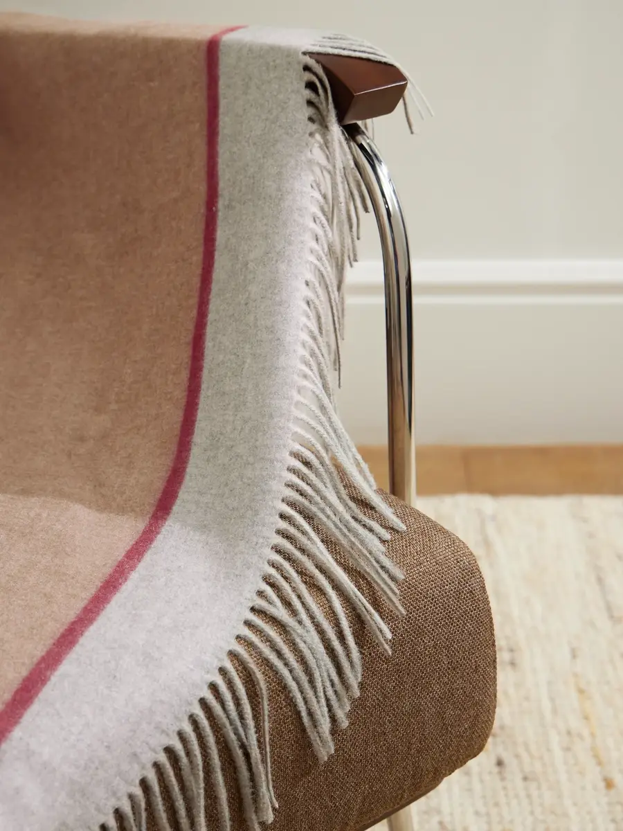 Brunello Cucinelli Fringed Colour-Block Silk Blanket - Men | Thumbnail 3 Brunello Cucinelli Fringed Colour-Block Silk Blanket - Men | Thumbnail 3
